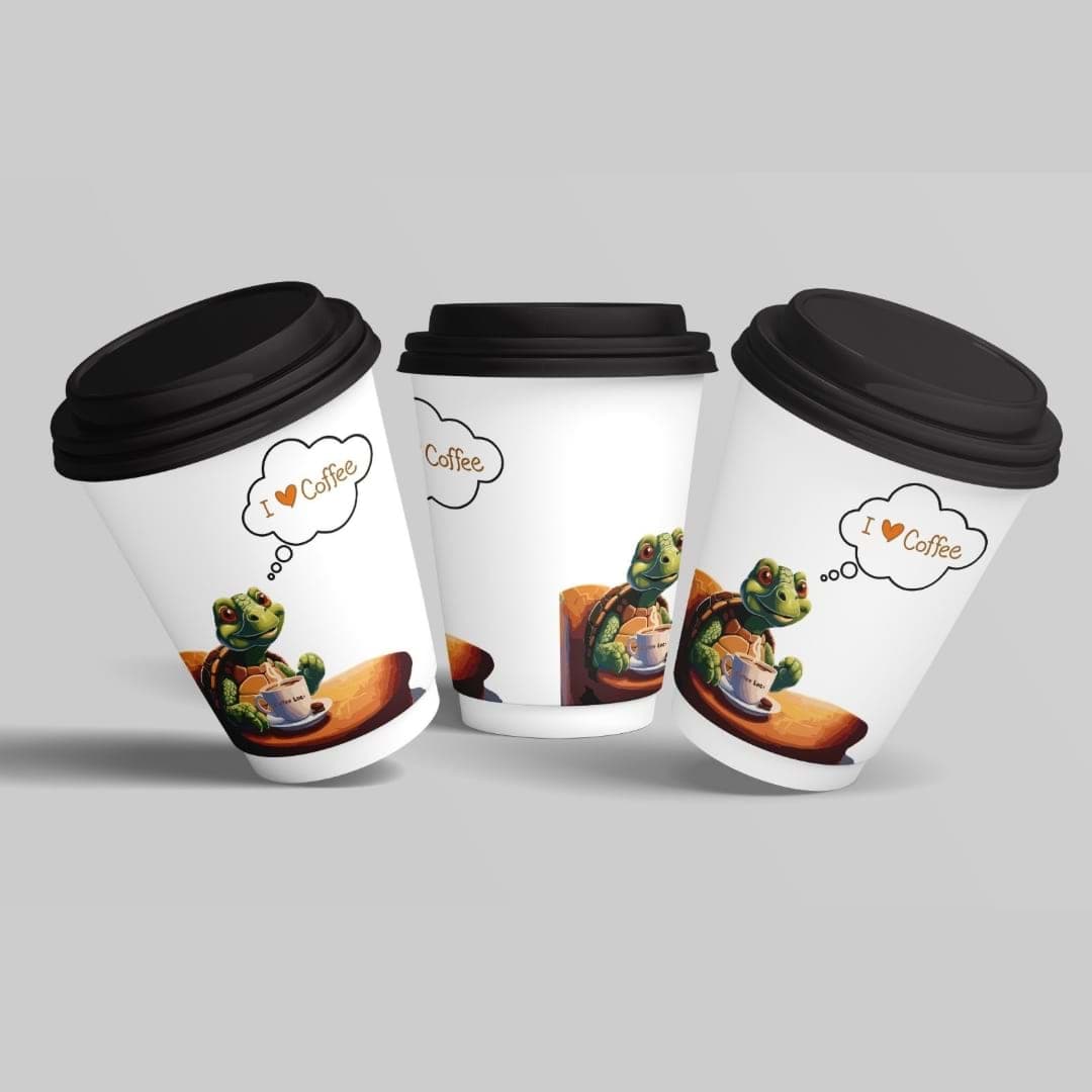 14 Oz Sıcak Grubu Kapaklı Karton Kahve Bardağı resmi